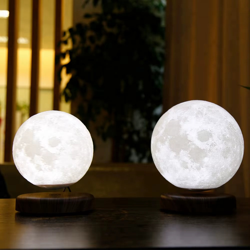 3D Magnetic Levitating Moon Lamp Night Light 15Cm Rotating Wireless Led Moon Light Floating Lamp Novelty Gifts Home Decorations