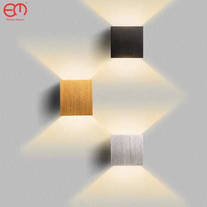 6W up and down Wall Lamps Gold Silver LED Aluminium Wall Light LED Wall Lamp for Bedroom Living Room Corridor Aside Lighting