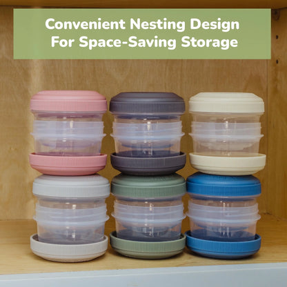 Baby Food Containers - Small 4 Oz Containers with Lids, Leakproof & Airtight, Set of 12