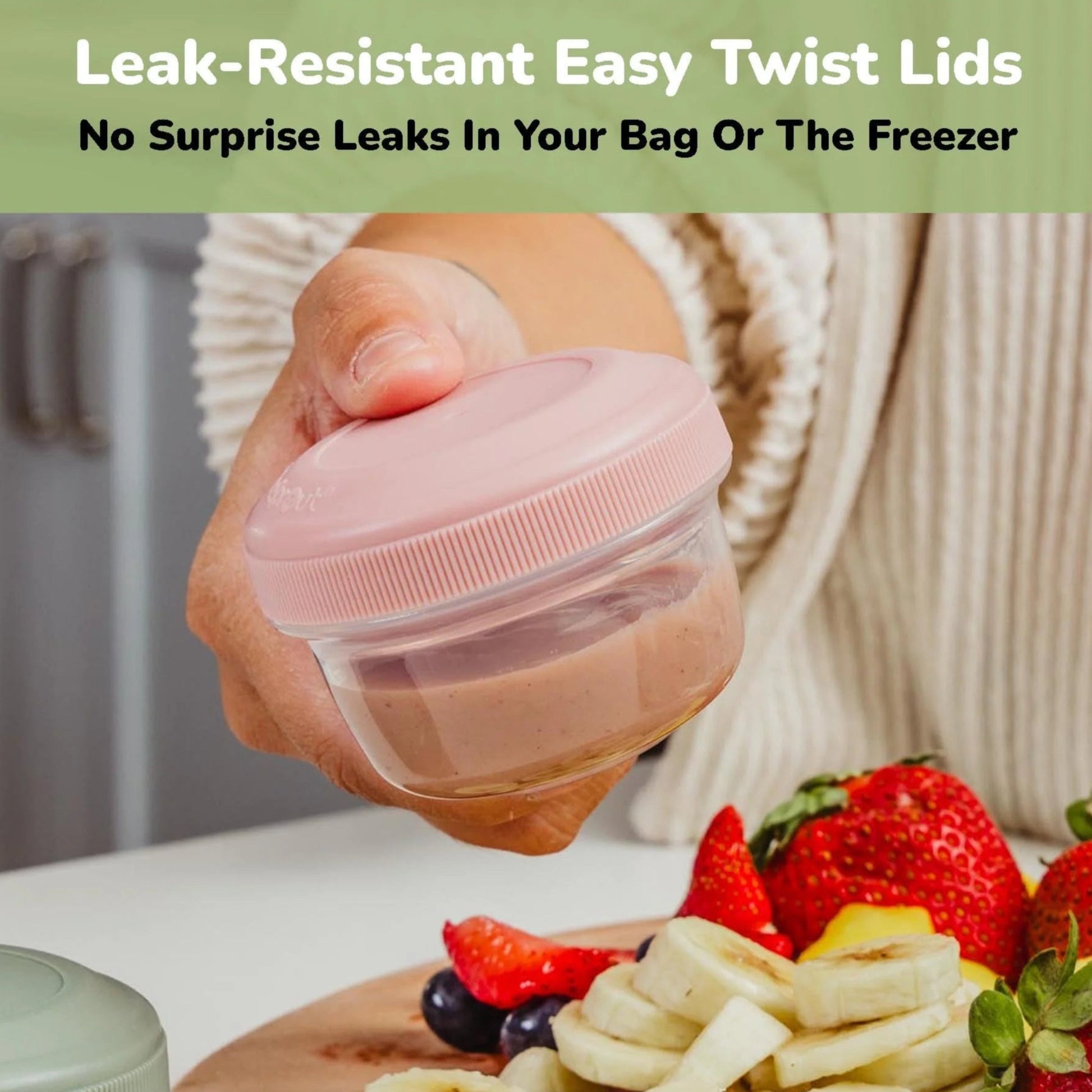 Baby Food Containers - Small 4 Oz Containers with Lids, Leakproof & Airtight, Set of 12