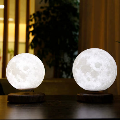 3D Magnetic Levitating Moon Lamp Night Light 15Cm Rotating Wireless Led Moon Light Floating Lamp Novelty Gifts Home Decorations