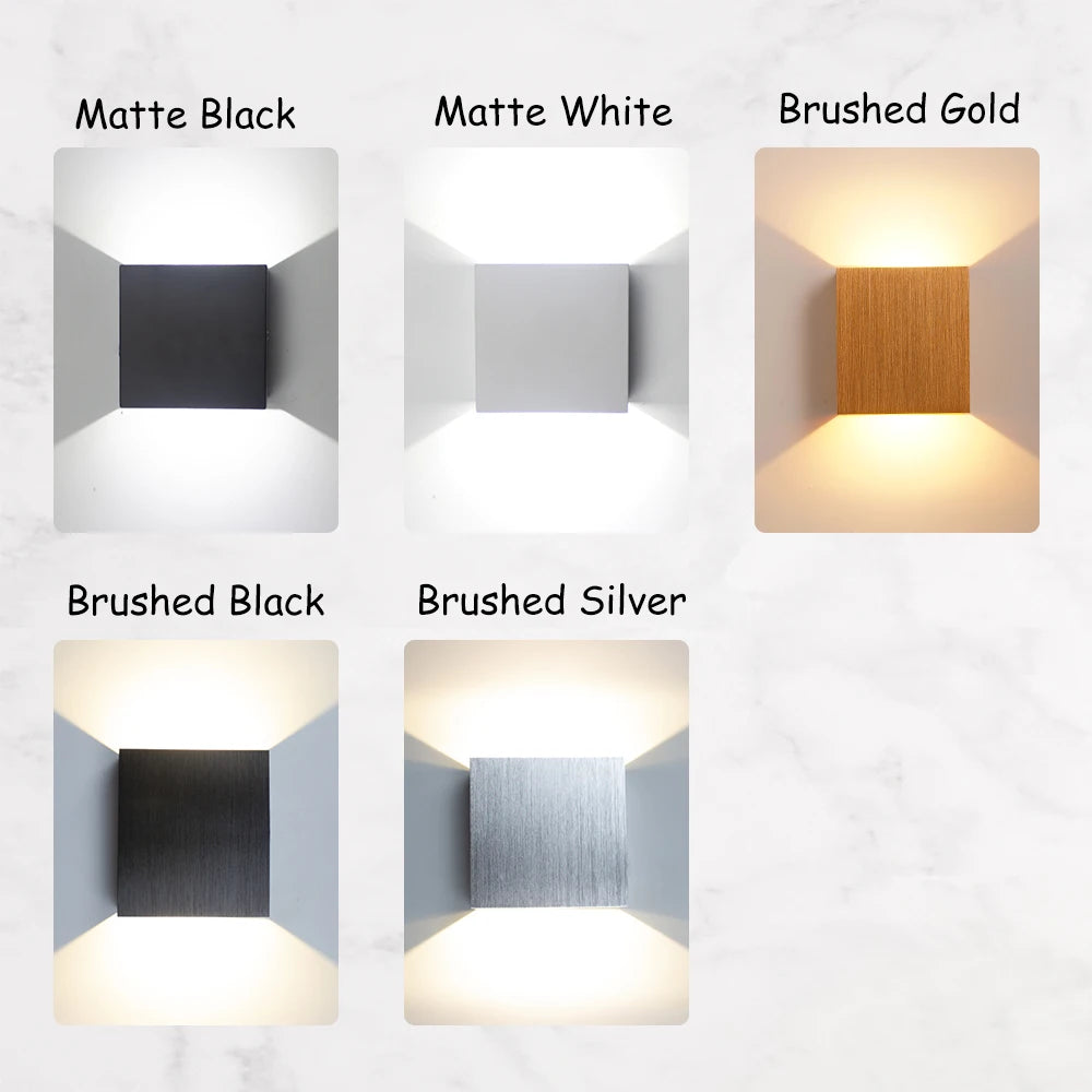 6W up and down Wall Lamps Gold Silver LED Aluminium Wall Light LED Wall Lamp for Bedroom Living Room Corridor Aside Lighting