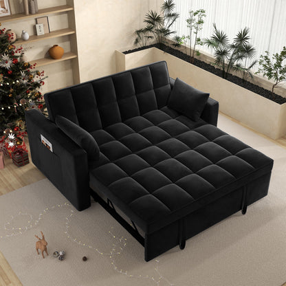 Loveseat Convertible Sleeper Sofa Bed, Gray