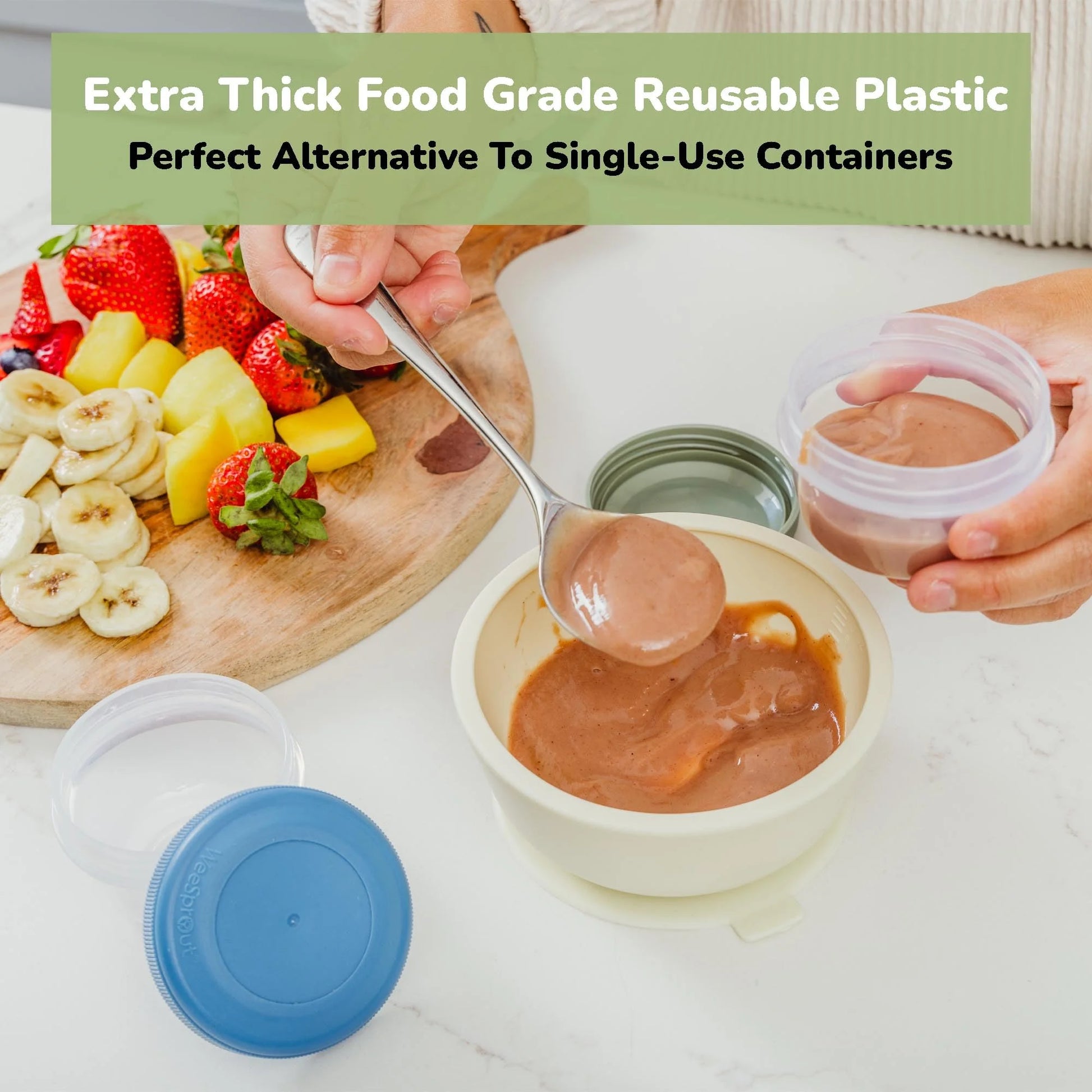Baby Food Containers - Small 4 Oz Containers with Lids, Leakproof & Airtight, Set of 12